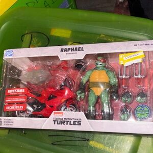 Raphael Action Figure with Motorcycle